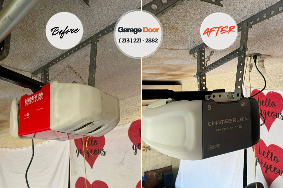 Before and after: garage door repair Fort Dix, NJ